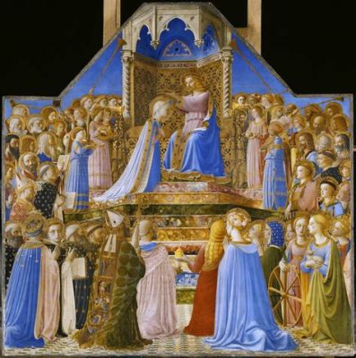 Le Couronnement de la Vierge : Une Symbolique Céleste au Milieu d'un Ornement Opulent!